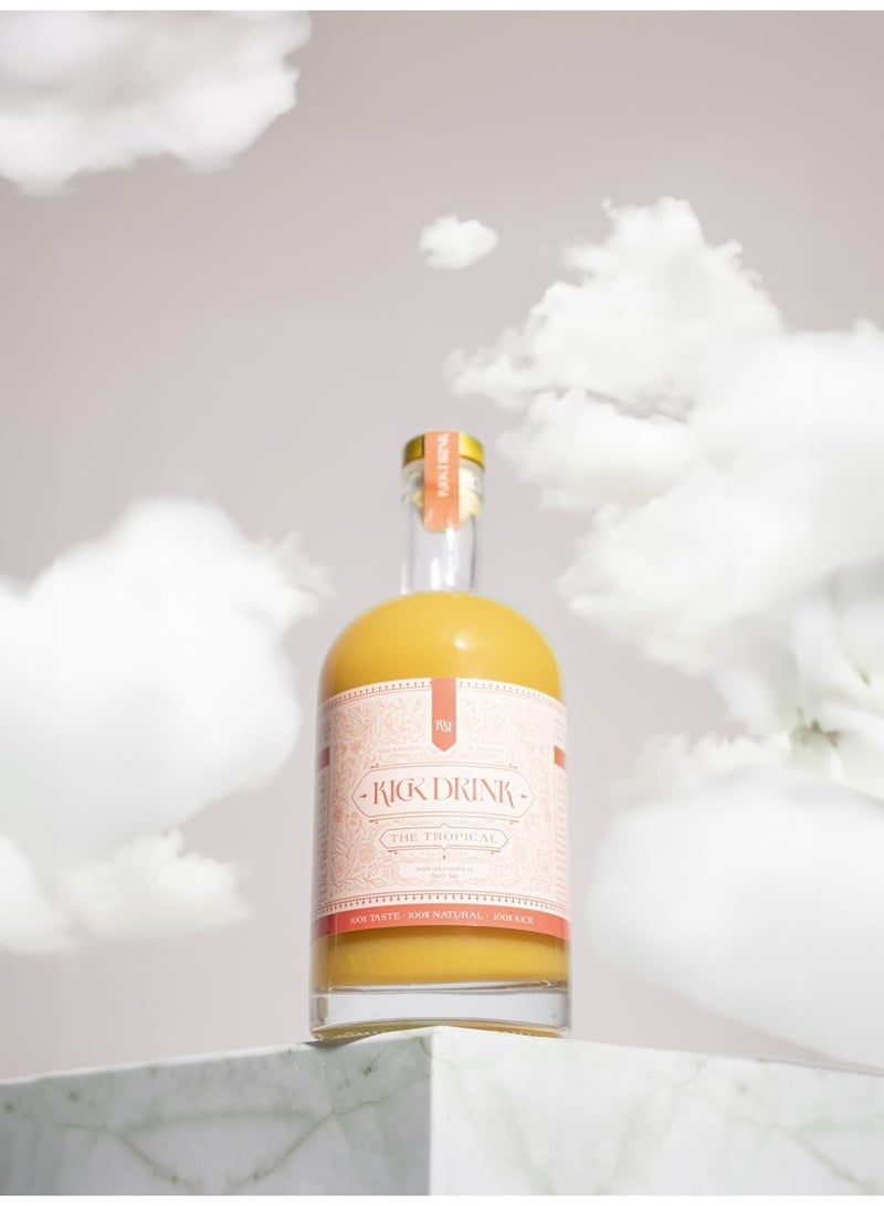 Kick Drink Tropical Ginger Shot with Passion Fruit & Lemon, Cold-Pressed Beverage, 7–16 Servings, No Added Sugar, Vegan, 500ml - Image 4